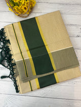 Kerala tissue saree- Gold checks