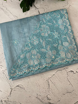 Cutwork Semi tussar saree MTSS674