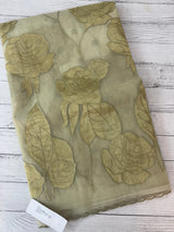 Organza saree with tissue applique work MS5081- Pastel DuskyGreen