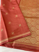 Soft Gachi silk saree with zari weaving MGH76 Peach