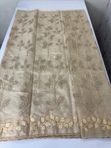 Premium Organza saree with tissue appliqué work - MMG310 - Ivory