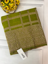 Semi banarasi Khaddi Georgette saree - MS1498 Leaf Green