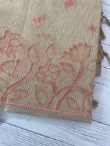 Tissue silk saree with applique work MTSS987