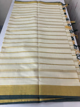 Kerala cotton saree - lines