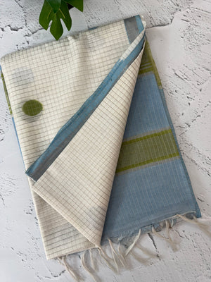 Bhagalpuri Semi tussar saree with polka dots MS780