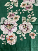 Semi tussar saree with applique work and embroidery MTS3711