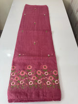 Soft kota checks saree with embroidery - SVPSNM Pink