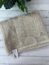 Organza saree with tissue applique work MS5081 Pastel CloudGrey