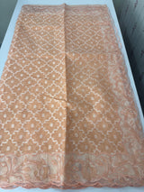 Kota Moonga saree with net applique borders MSH295- Peach