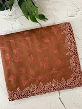 Blended tussar saree with cutwork border- MSHK266