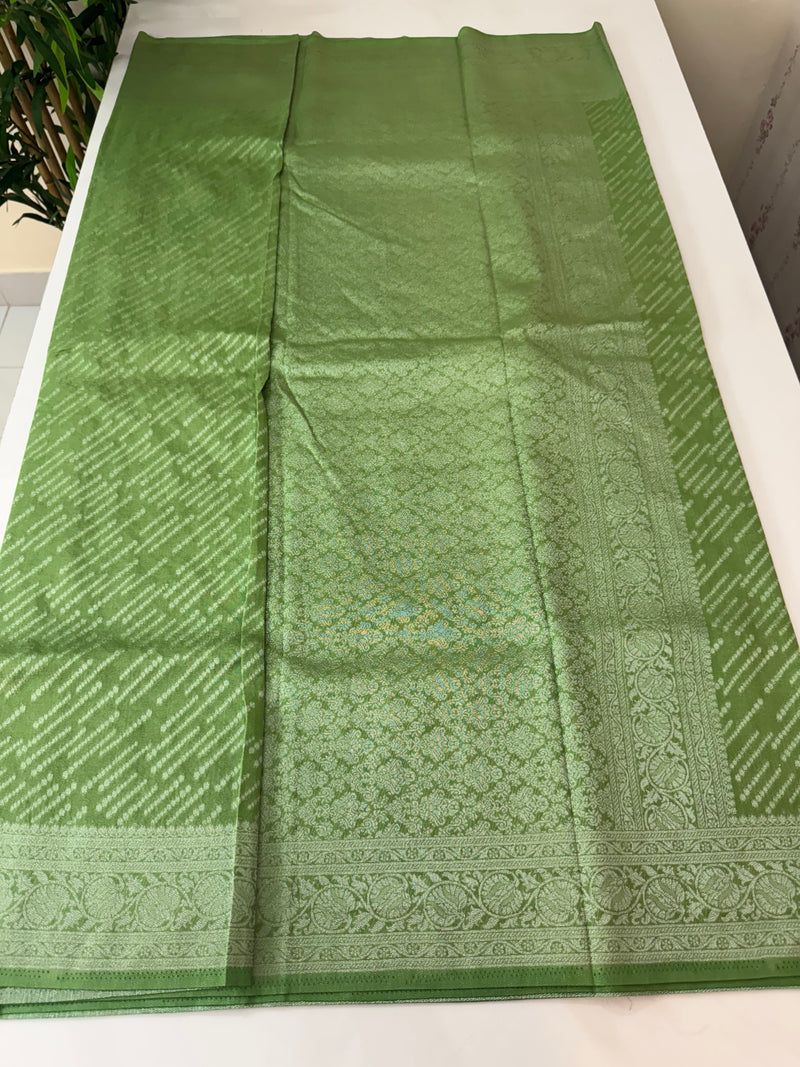 Soft chiffon Georgette saree - MS13321 LightLeafGreen