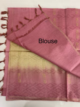 Bhagalpuri Soft blended tussar saree MS896 (2) Pink