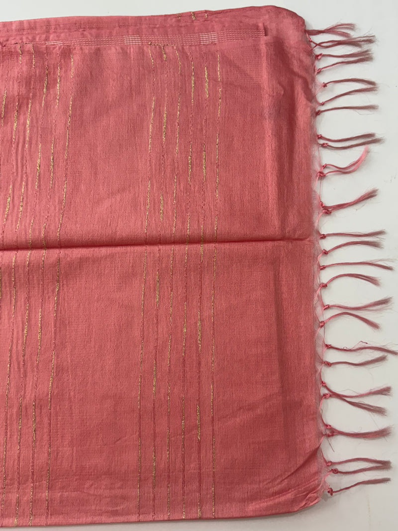 Semi tussar saree MS871 PeachPink