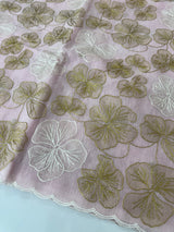 Jute linen saree with zari & thread work MSH204