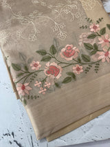 Tissue silk saree with embroidery MSH235