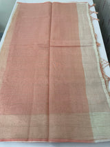 Mul chanderi saree with embriodery & zari lines MSH4006