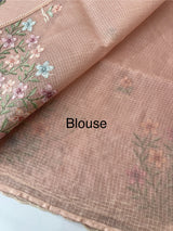 Silky kota embroidery saree MSK4333 - PastelPeach