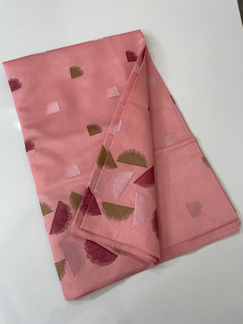 Semi silk saree MS67449- PeachPink