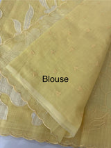 Netkota saree with appliqué work - MSH912 Yellow