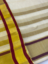 Kerala tissue saree- Gold lines