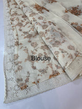 Cutwork Soft kota silk saree with digital prints MSH121