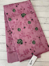 Crushed Blended tussar silk saree with embroidery- MSB7666 OnionPink