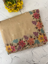 Crush Organza saree with embroidery borders MBS675