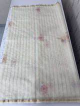 Mul chanderi applique work saree  MSH7371