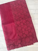 Cutwork Semi tussar saree MTSS845