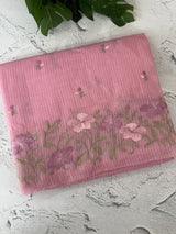 Netkota embriodery saree MS1494 Pink