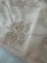 Organza saree with tissue applique work MK62 - Pastel Nude Pink