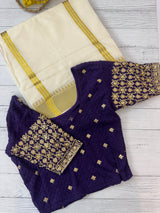 Stretchable Readymade blouse with sequence work- MSBL