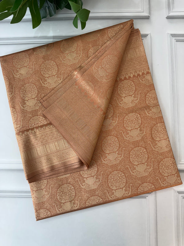 Premium Pastel soft silk Saree - MKP984 DuskyPeach