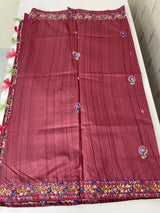 Blended tussar saree with kanta embroidery- MS5224