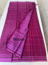 Soft organza saree with thread checks and sequence work MOS867(7)
