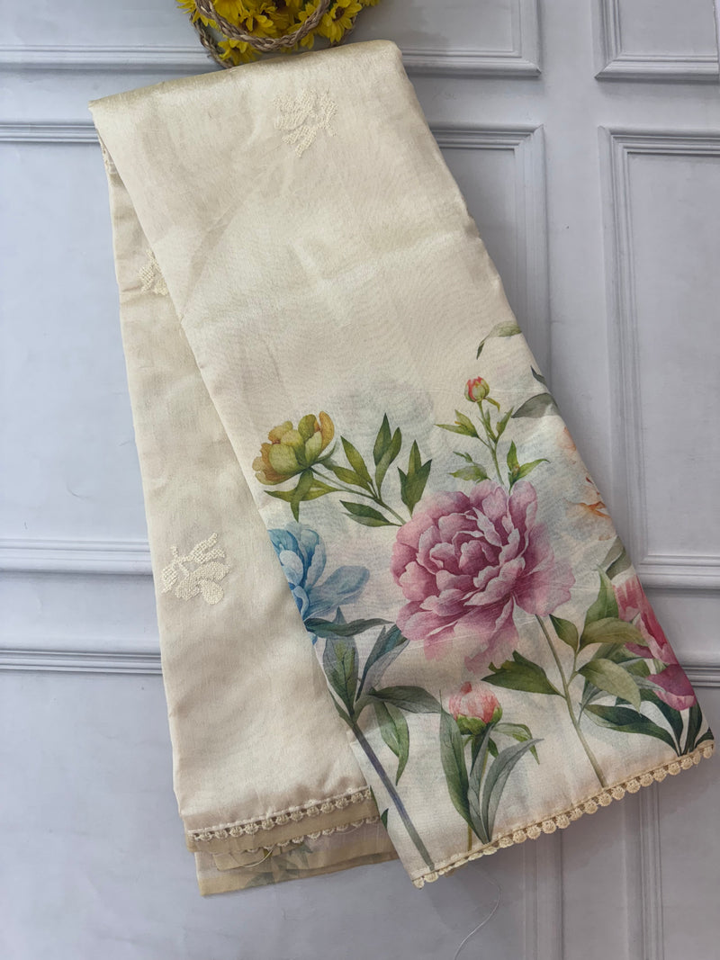 Semi silk saree with digital prints SRTS41