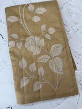 Blended Tussar silk saree with tissue applique work- MSH193 Beige