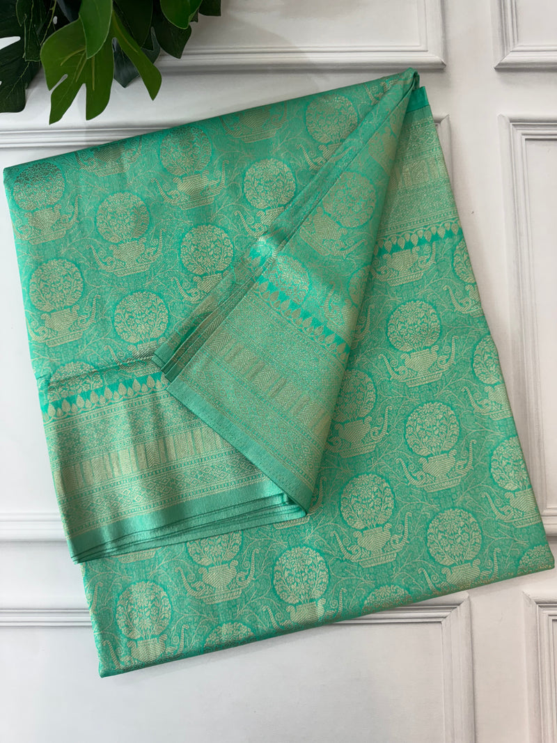 Premium Pastel soft silk Saree - MKP990 SeaGreen