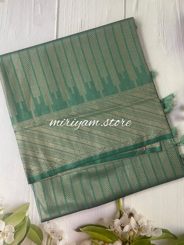 Banarasi soft silk saree MKSS1453 PALE TEAL GREEN