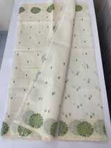Moonga checks saree with embroidery MSH2898