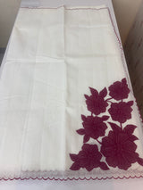 NetKota Applique work saree  MSH138- Dark Berry