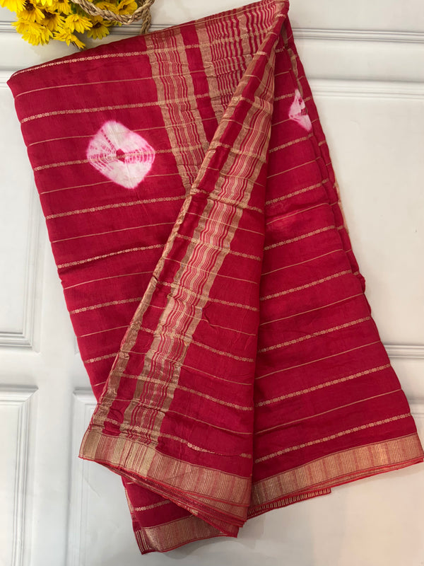 Banarasi weaving dola silk saree MS7611 RaniPink