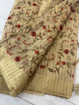 Tissue silk saree with embriodery MTTS89