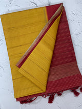Semi silk saree with zari weaving  MSG6161