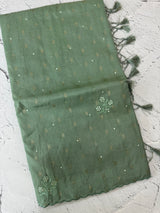 Fancy Chanderi silk saree with blouse MFC213