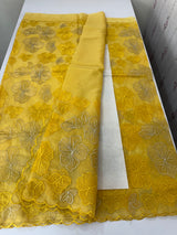 Soft Organza saree with thread work - MSH910 Yellow