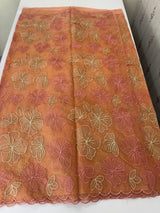 Soft Organza saree with thread work - MSH910 Peach