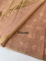 Tissue Silk embriodery saree MS49889- DuskyPink