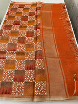 Tissue Silk embriodery saree MS49892