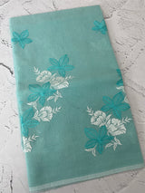 Kota checks saree with embroidery MS7699 - Blue